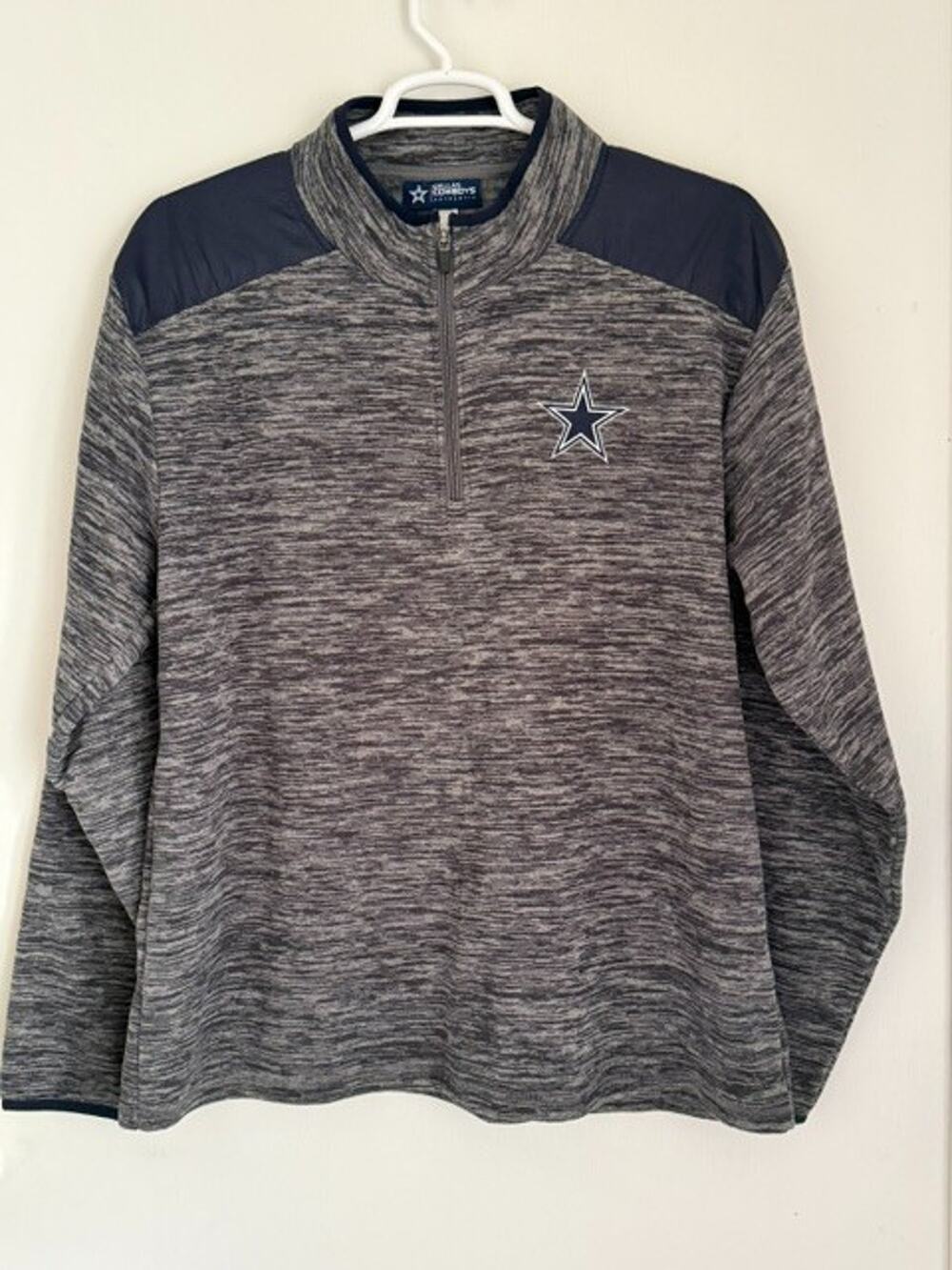 Authentic Brand Dallas Cowboys Men's Fleece 1/4 Zip Pullover Jacket - Size XL